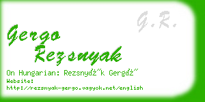 gergo rezsnyak business card